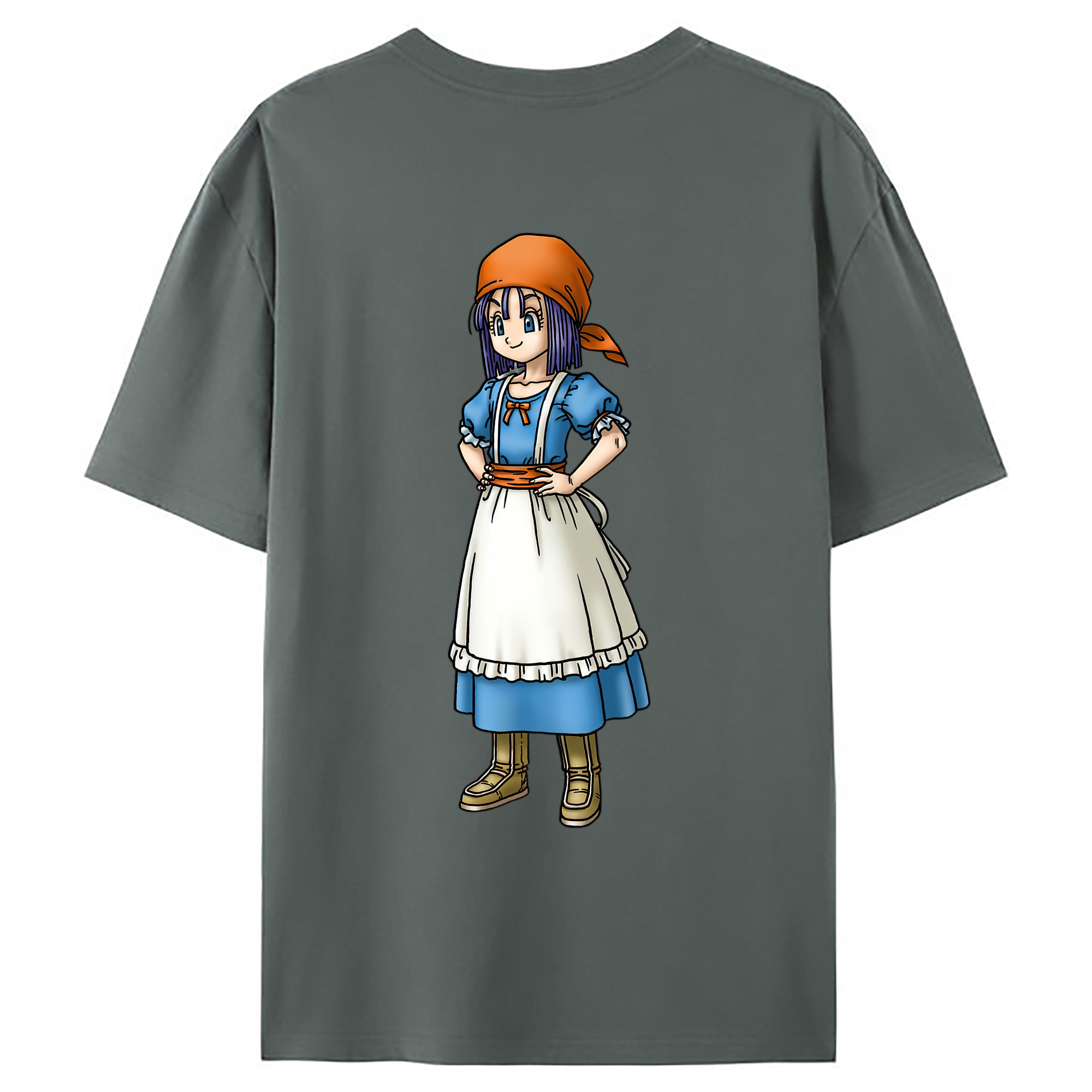（画像用） ドラゴンクエスト Doragon Kuesuto Dragon Quest 綿100％ メンズ半袖Tシャツ（バックプリント） 通気性